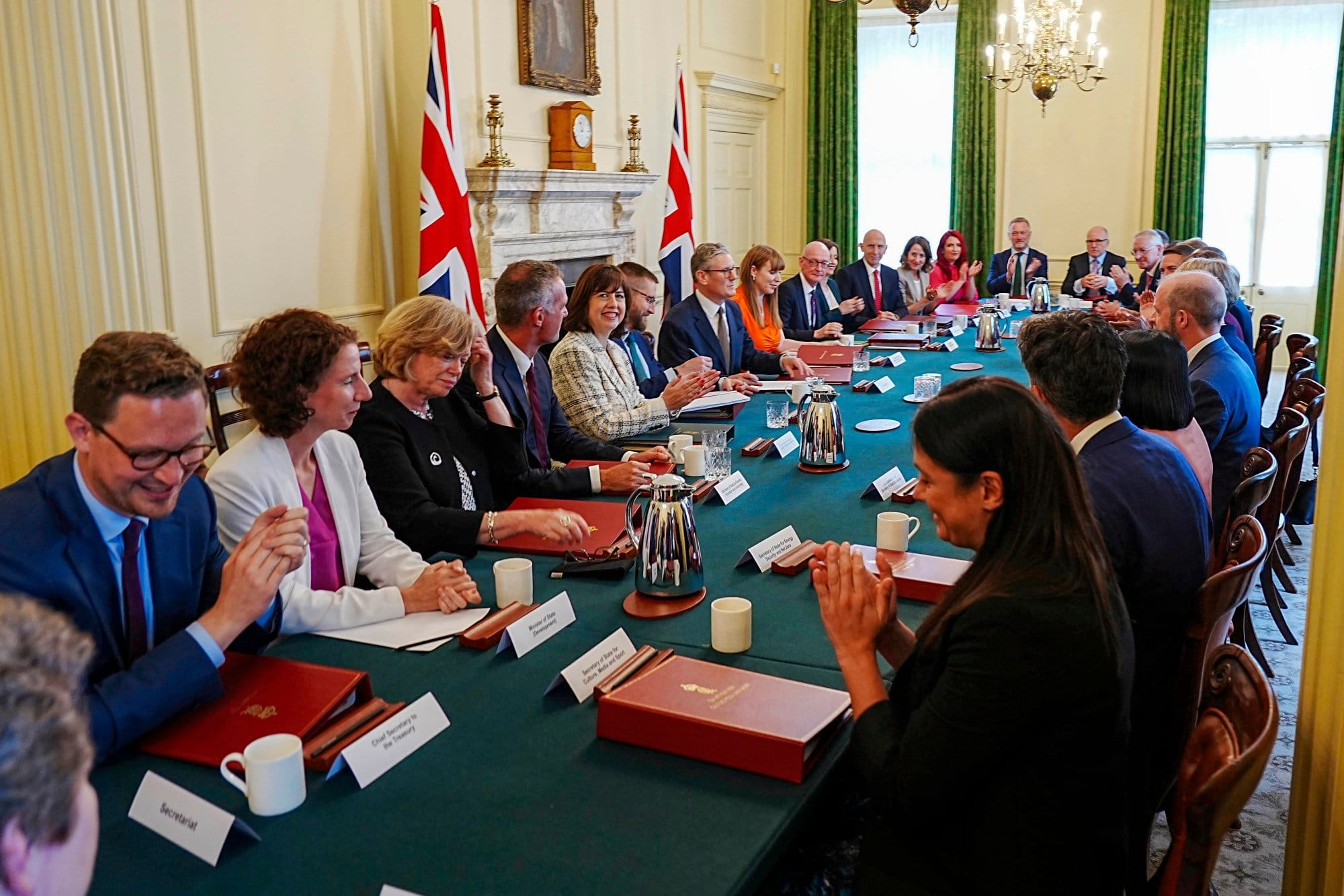 Keir Starmer meets with his mostly white cabinet